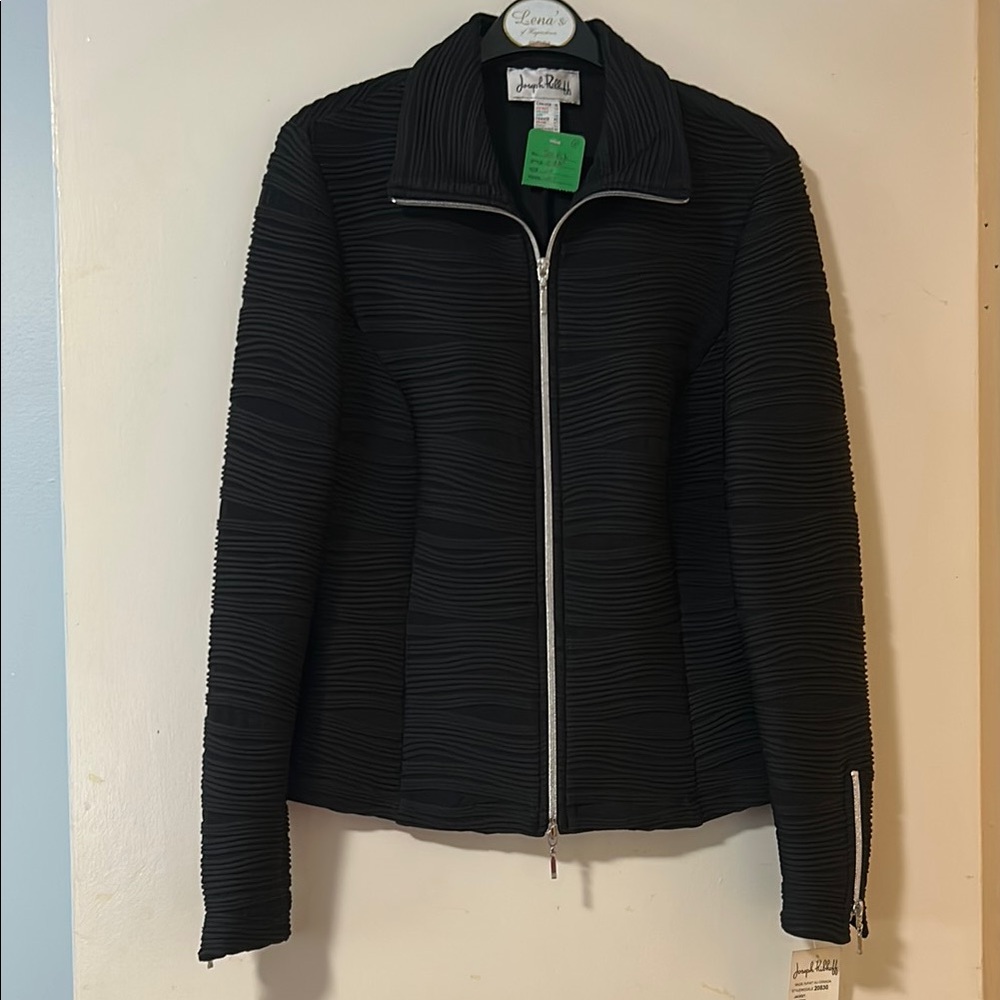 Joseph Ribkoff Black Jacket with Standing Collar